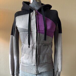 Matix Zip Up Sweater with Hood - XS